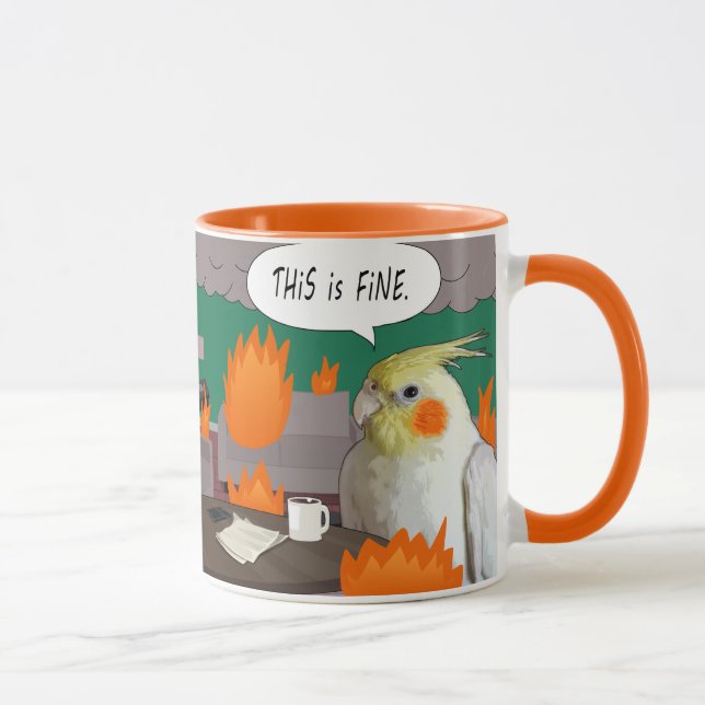 Taza Gracioso Meme De Cockatiel Este Es Un Buen Dueño D (Derecha)