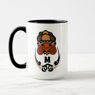 Taza Gracioso monograma de enfriamiento de tortuga