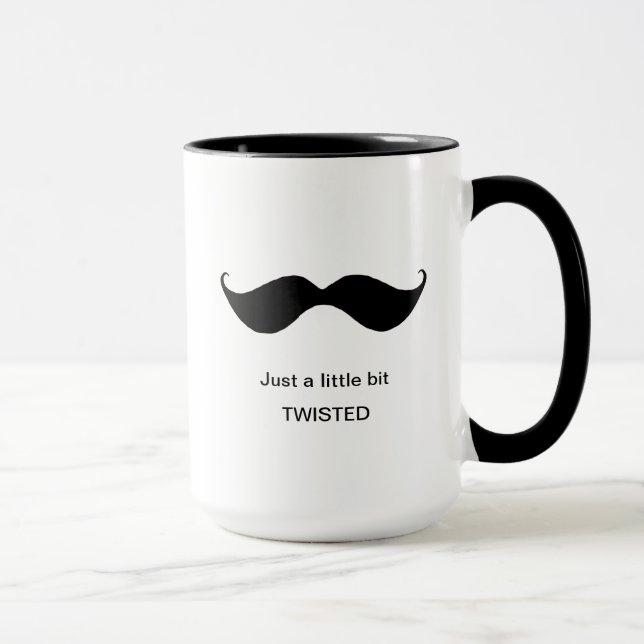 Taza Gracioso Mustache Un Poco Tirado Eccéntrico (Derecha)