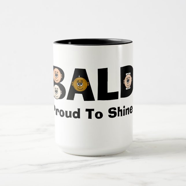 Taza Gracioso orgullo calvo para hombres (Centro)