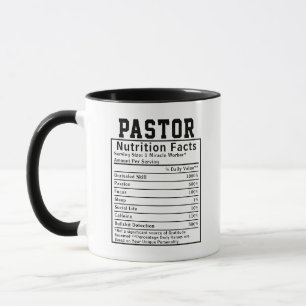 Taza Gracioso Pastor Nutrición Hechos Regalo de líder e