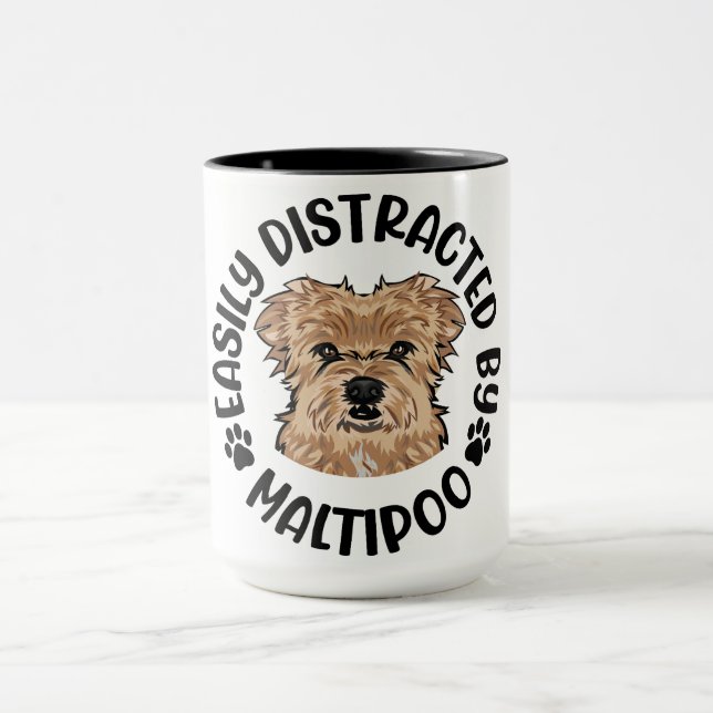 Taza Gracioso Perro Maltipoo (Centro)