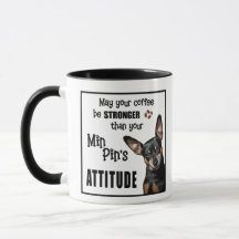 Gracioso Perro Mug - Minimiza Pinscher