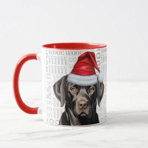 Taza Gracioso perro Navidad de recuperación de labrador