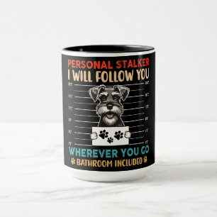 Taza Gracioso perro Schnauzer en miniatura