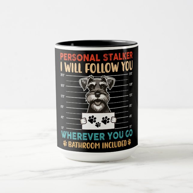 Taza Gracioso perro Schnauzer en miniatura (Centro)