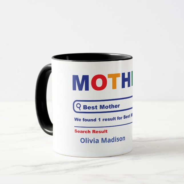 Taza Gracioso Personalizado Best Mom Gift (Anverso izquierdo)