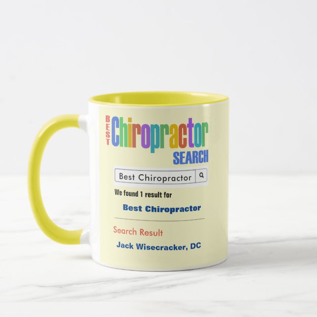 Taza Gracioso Personalizado Mejor Chiropractor Gift Mug (Izquierda)