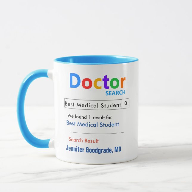 Taza Gracioso Personalizado mejor estudiante de medicin (Izquierda)