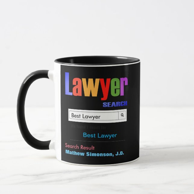 Taza Gracioso Personalizado mejor regalo de abogado Mug (Izquierda)