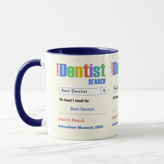 Taza Gracioso Personalizado mejor regalo para dentistas (Izquierda)