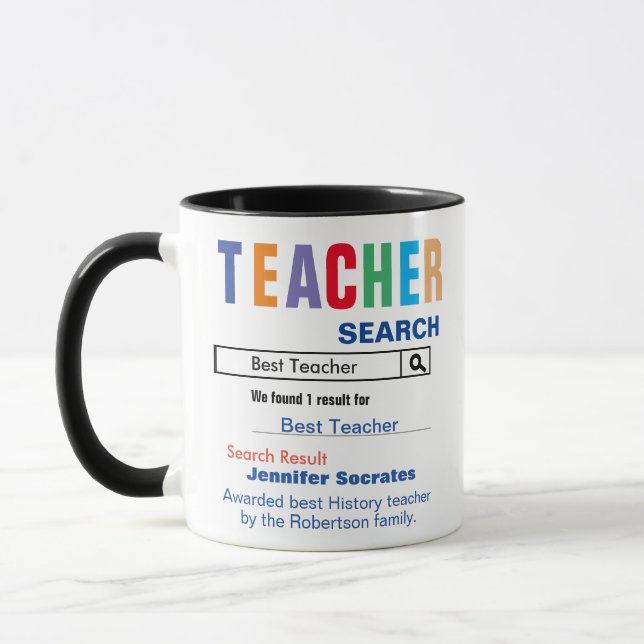 Taza Gracioso Personalizado mejor regalo para profesore (Izquierda)