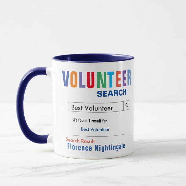 Taza Gracioso Personalizado Mejor regalo voluntario (Izquierda)