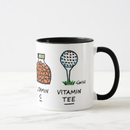 Taza Gracioso Personalizado Vitamina Tee de la Pelota d