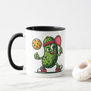 Taza Gracioso pickle jugando pickleball