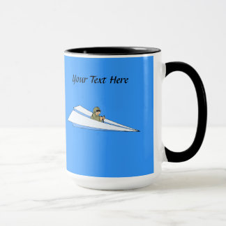 Taza Gracioso piloto de avión de papel