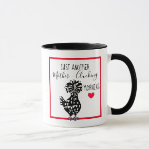 Taza Gracioso pollo Pun   Cotización de pollo Humor mat