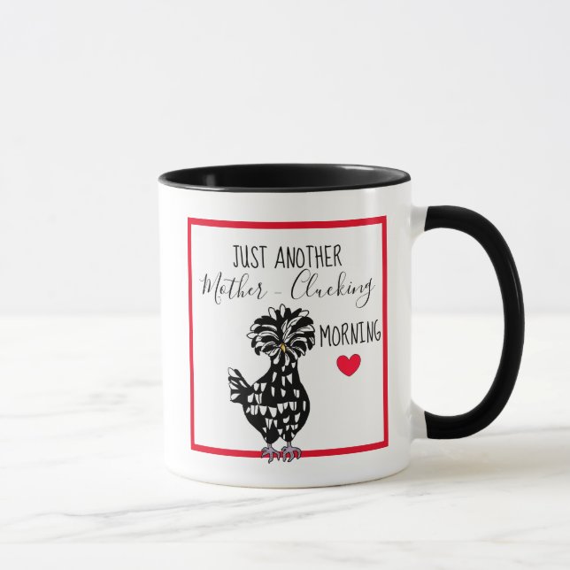 Taza Gracioso pollo Pun | Cotización de pollo Humor mat (Derecha)