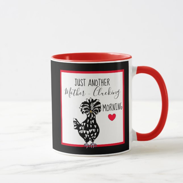 Taza Gracioso pollo Pun | Cotización de pollo Humor mat (Derecha)