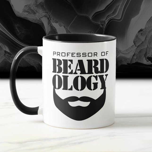 Taza Gracioso profesor de Beardología (Funny Professor of Beardology Mug Cover Photo)