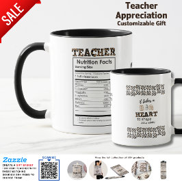 Taza Gracioso profesor de datos nutricionales cita fina