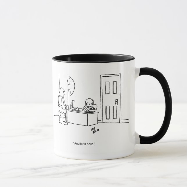 Taza Gracioso regalo de "Auditor está aquí" para Busine (Derecha)