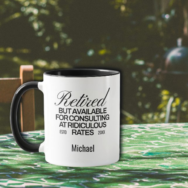 Taza Gracioso regalo de jubilación Típografía Café (Subido por el creador)