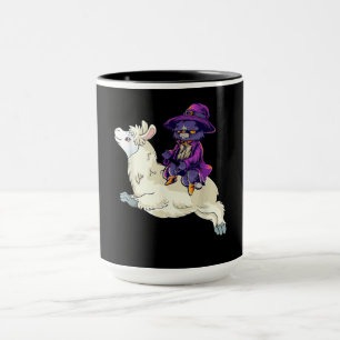 Taza Gracioso regalo de traje de bruja de gato de Hallo