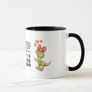 Taza Gracioso regalo El día de San Valentín de dinosaur