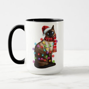 Taza Gracioso regalo navideño de navidad para un gato s