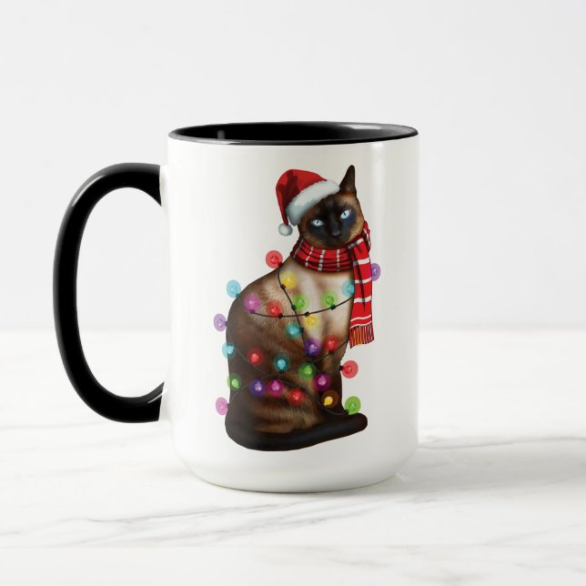 Taza Gracioso regalo navideño de navidad para un gato s (Izquierda)