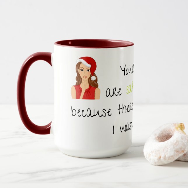 Taza Gracioso regalo secreto de Papá Noel - Mug (Con donut)