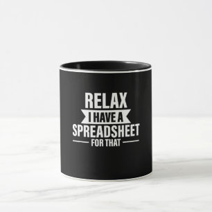 Taza Gracioso Relax tiene un regalo contable de hojas d