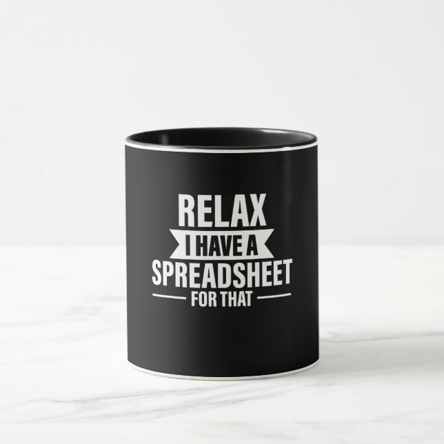 Taza Gracioso Relax tiene un regalo contable de hojas d (Centro)