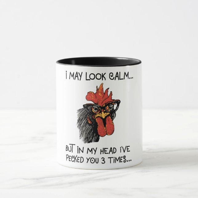 Taza Gracioso Rooster/ Te he recogido tres veces (Centro)
