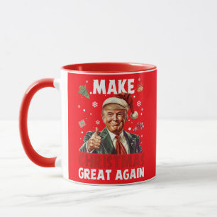 Taza Gracioso Santa Trump Hacer a los Navidades grand