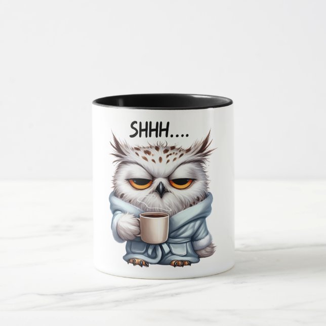 Taza Gracioso/sarcástico de los animales/búho (Centro)