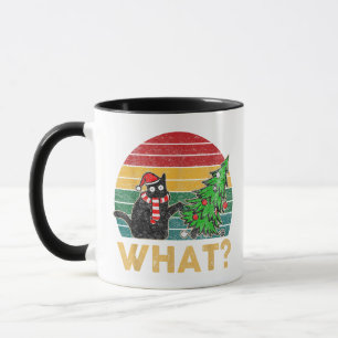 Taza Gracioso suéter Navidad Shirt Naughty Cat San