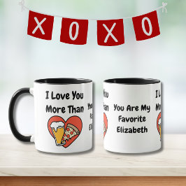 Taza Gracioso, te quiero más que pizza y cerveza
