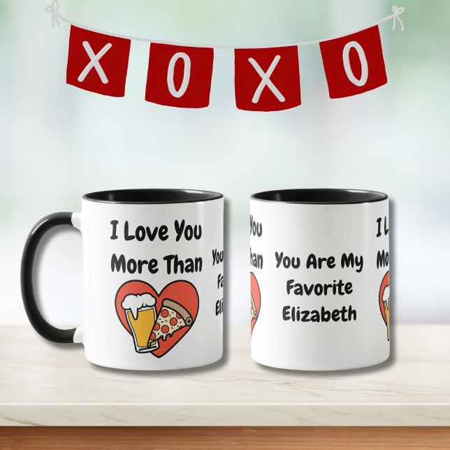 Taza Gracioso, te quiero más que pizza y cerveza (Subido por el creador)