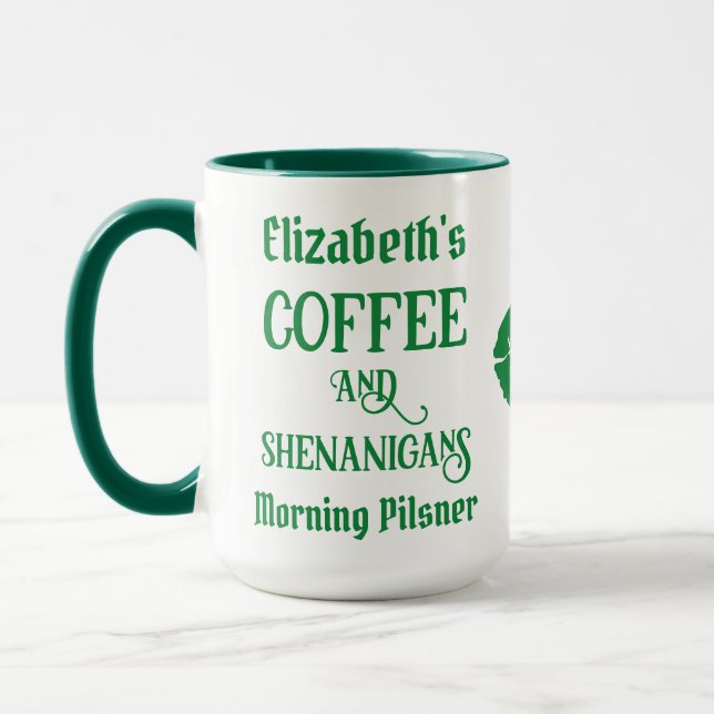 Taza Gracioso y personalizado en los labios verdes del  (Izquierda)