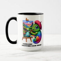 Graciosos Chameleons entienden la teoría del color