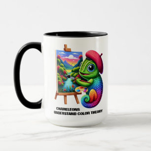 Taza Graciosos Chameleons entienden la teoría del color