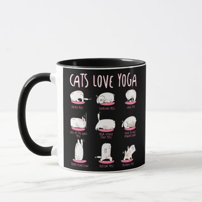 Taza Graciosos gatos adoran diferentes posiciones de yo (Izquierda)