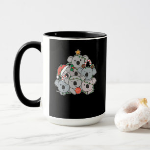 Taza Graciosos Navidades de animales en el árbol de Nav