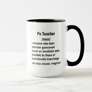 Taza Graciosos regalos de definición de docente de Pe p