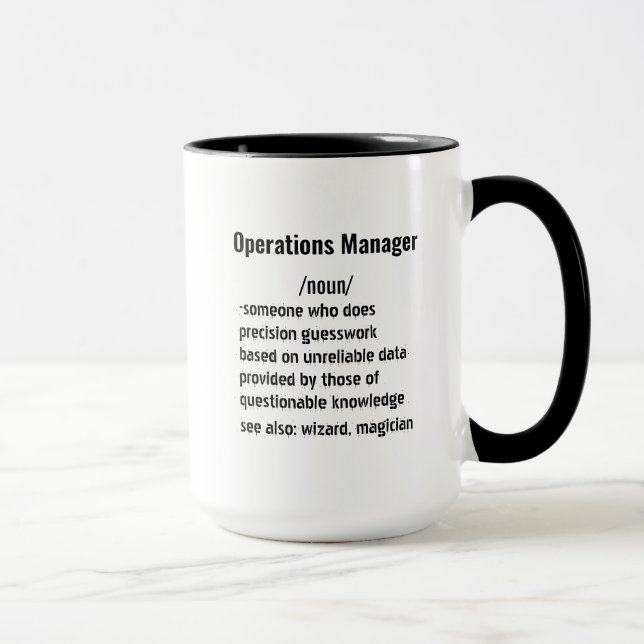 Taza Graciosos regalos de definición de Operations Mana (Derecha)