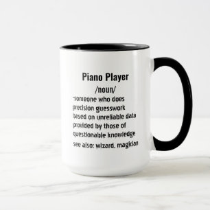 Taza Graciosos regalos de definición de Piano Player pa