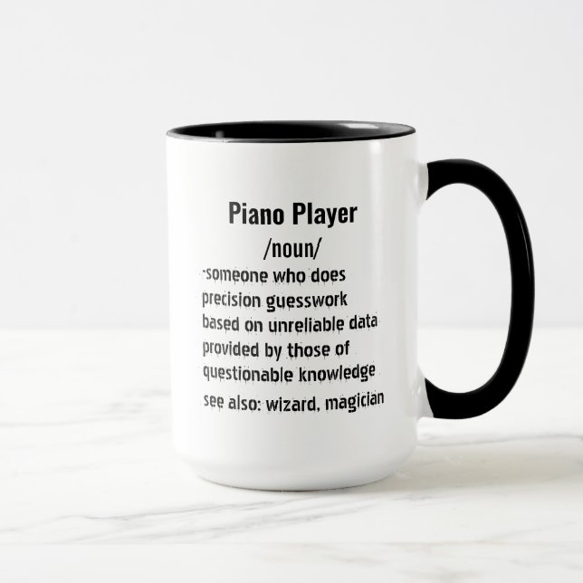 Taza Graciosos regalos de definición de Piano Player pa (Derecha)
