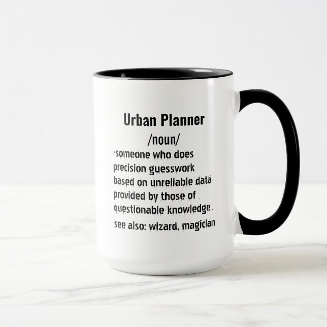Taza Graciosos regalos de definición de urbanista para  (Derecha)